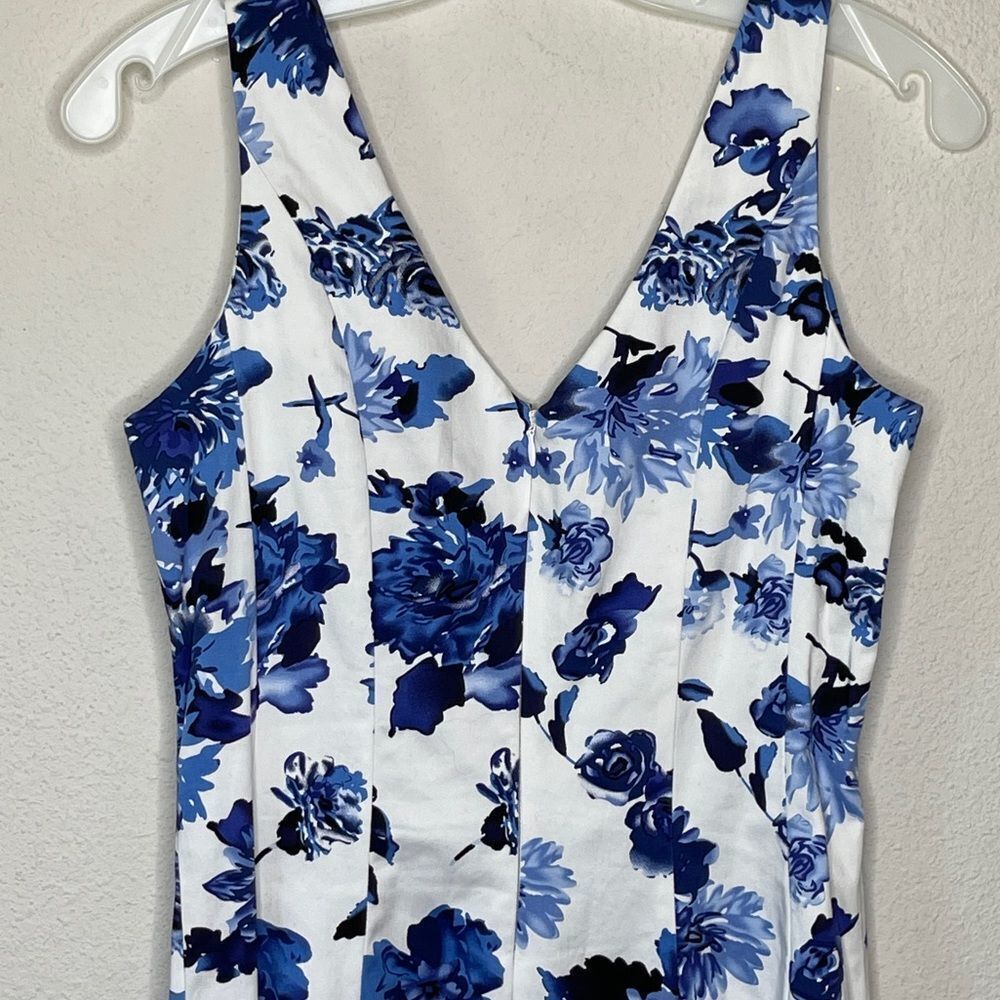 Chaps‎ Floral Blue Dress - Picture 5 of 7